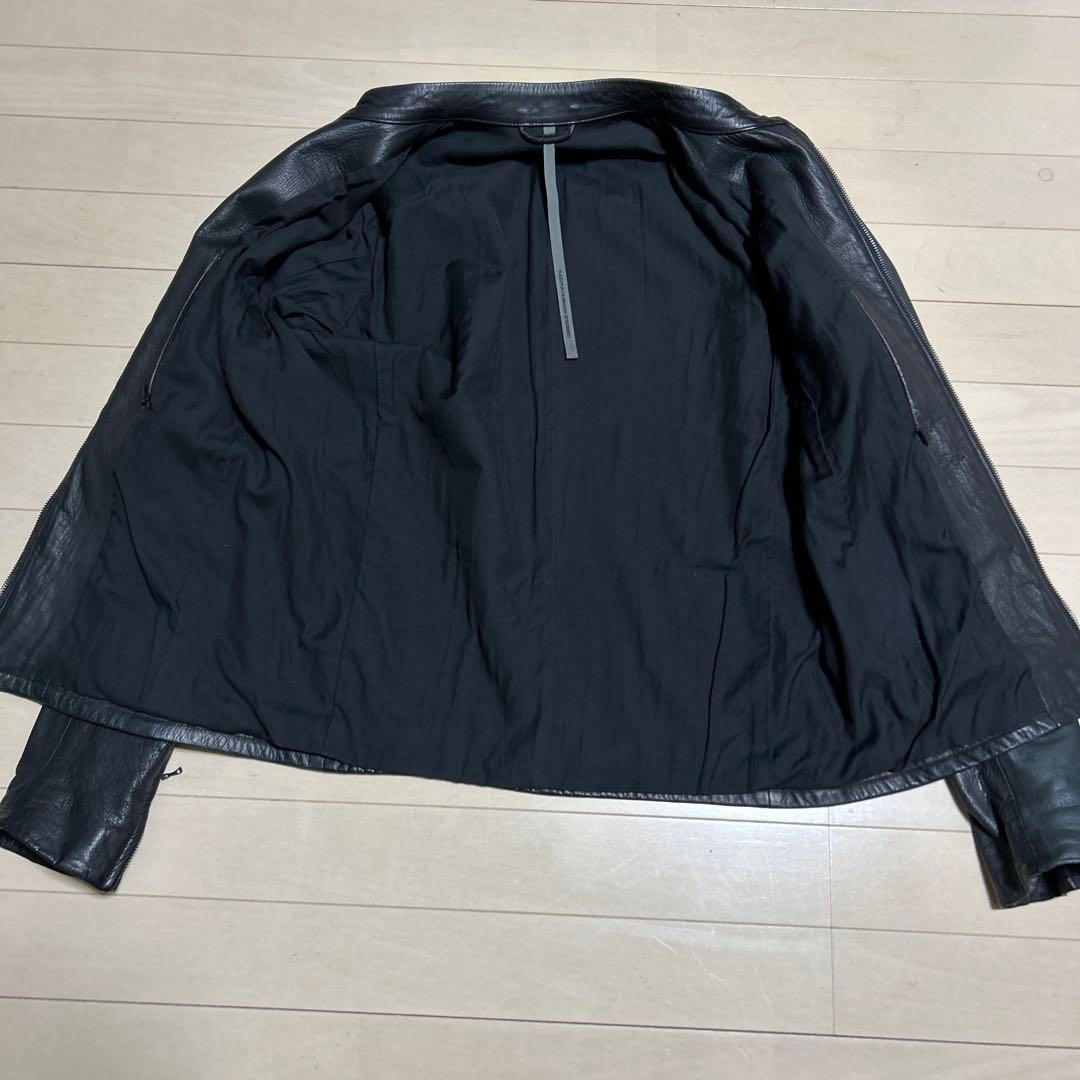 カズユキクマガイ 鹿革 ディアスキン　シングル ライダース レザー ジャケット