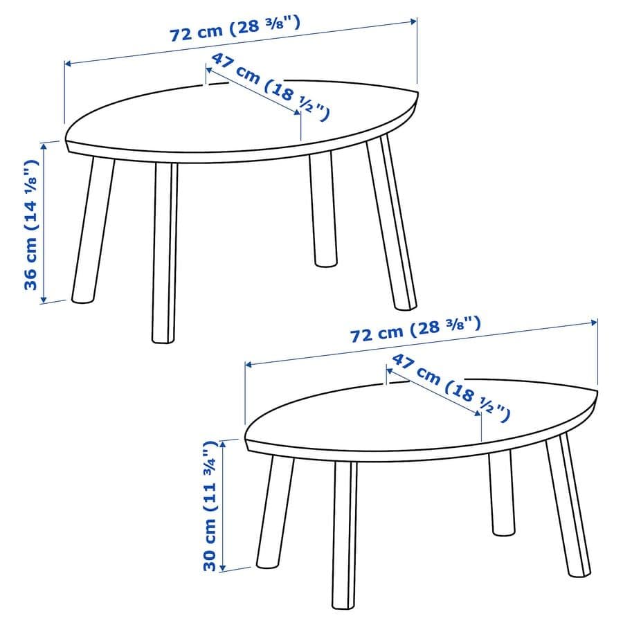 IKEA STOCKHOLM ストックホルム ネストテーブル2点セット