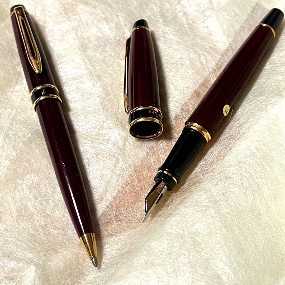 ウォーターマン　万年筆 ペン　セット　WATERMAN ワインレッド