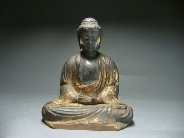 木彫　江戸期　釈迦如来坐像（阿弥陀如来像）古美術　骨董品