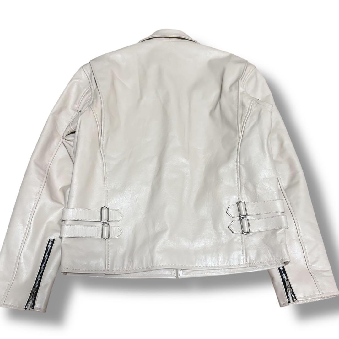 【美品】ホーンワークス シングルライダース レザージャケット 大きいサイズ