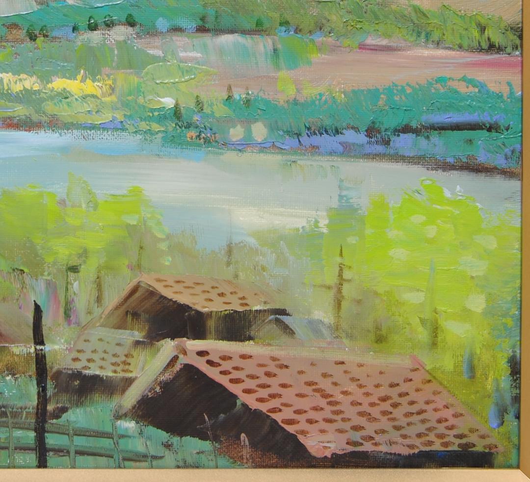 雪永幸美　「木曾御岳」Ｆ8　肉筆 風景画 油絵 油彩画 絵画