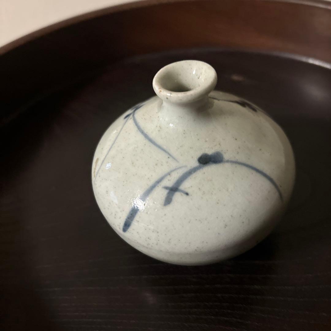 古伊万里染付油壷　③江戸時代　骨董　民芸　古道具　アンティーク検:白洲正子　李朝