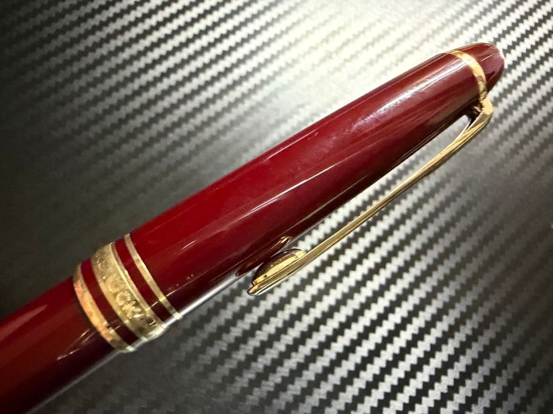 美品 モンブラン マイスターシュテュック 144 ボルドー 全金 F 万年筆