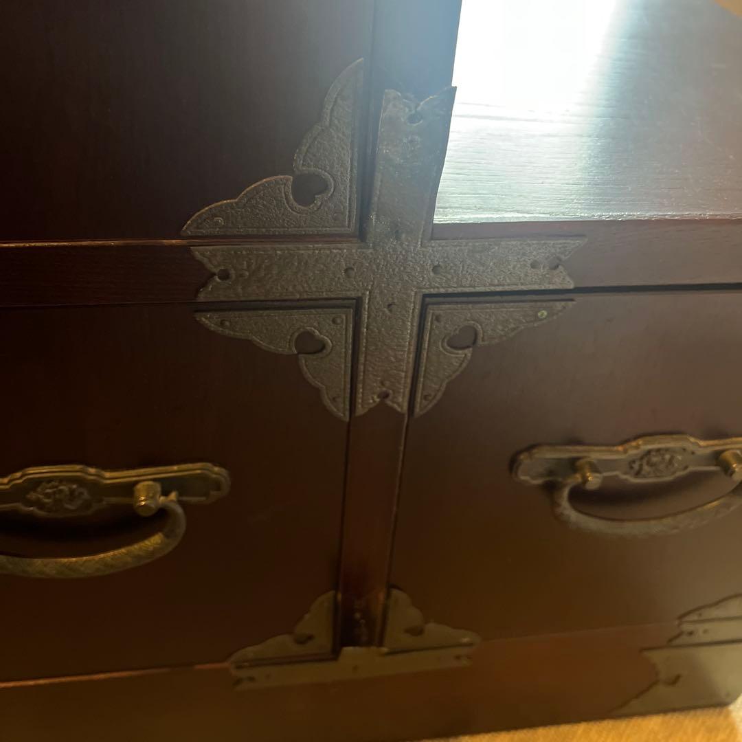 木製階段型箪笥 ダークブラウン