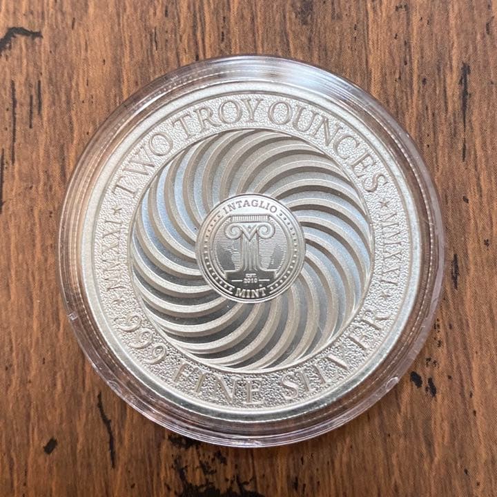 2オンス☆眠り猫 Sleeping Cat ハイリリーフ シルバー 銀貨 純銀