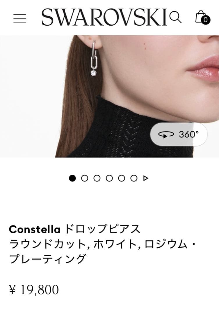 新品！ SWAROVSKI 現行 ピアス スワロフスキー