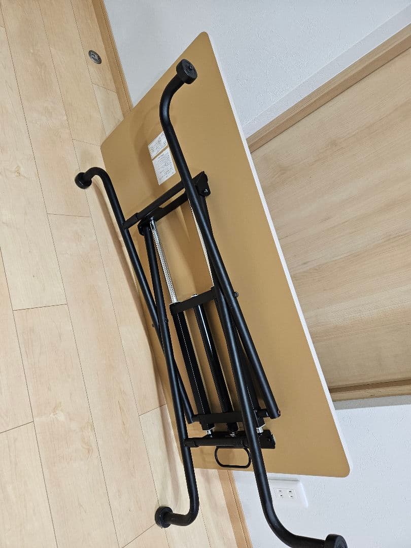 ☆最終大幅値下げ☆昇降センターテーブルガス式 ホワイトウォッシュ