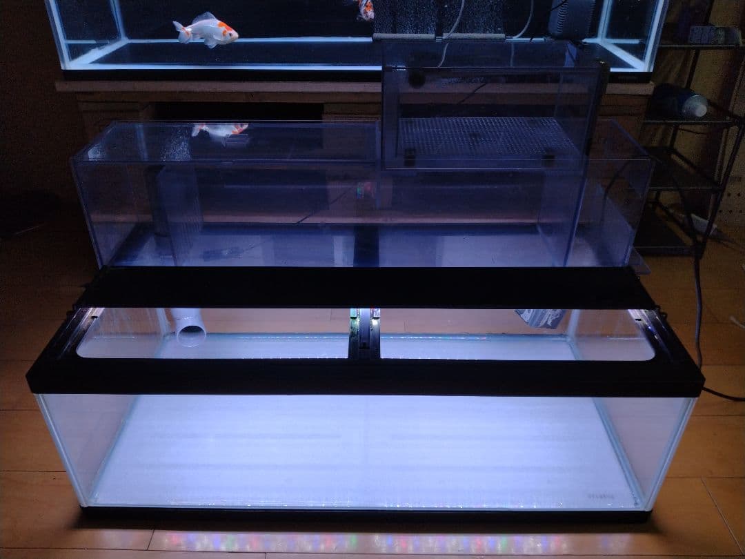 【引き取り限定】【大阪市】90cm水槽・上部フィルター・照明・ポンプの4点セット