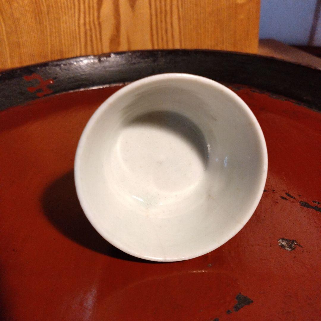 古伊万里蒟蒻印判菊花文蕎麦猪口