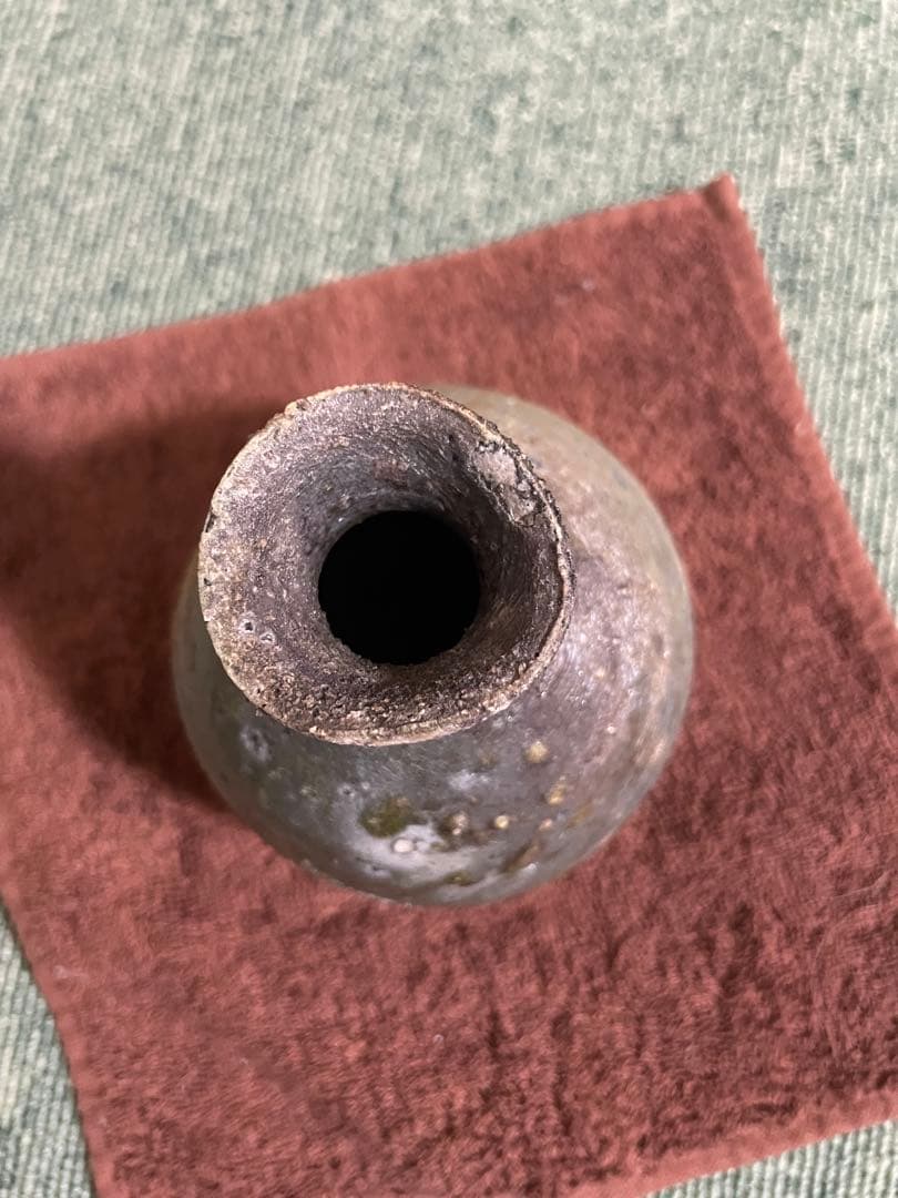 備前焼　希少　灰かぶり　徳利(2)