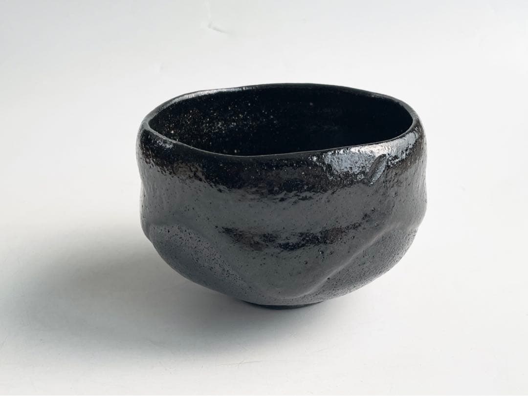 陶芸家　大樋年朗　大樋長左衛門　黒茶碗　幕釉　黒楽茶碗　鵬雲斎書付　共箱