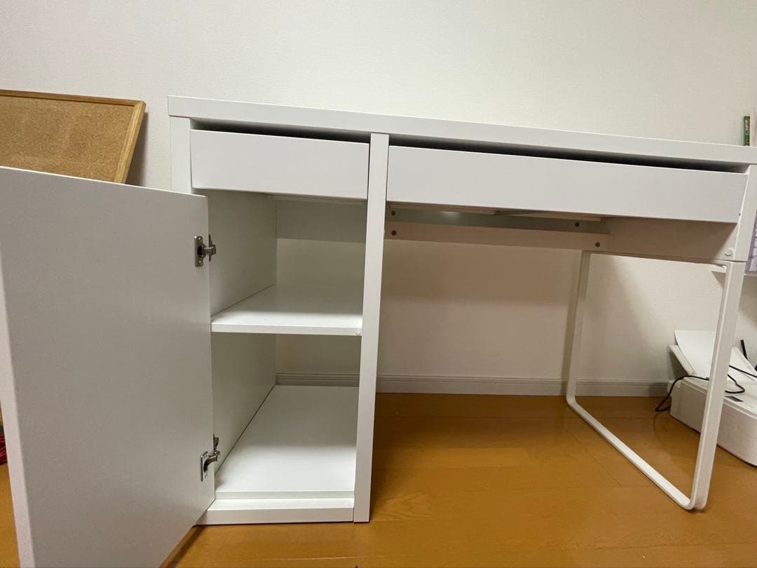 IKEA MICKE 学習机、パソコンデスク、テレワーク、ホワイト、組み立て済み