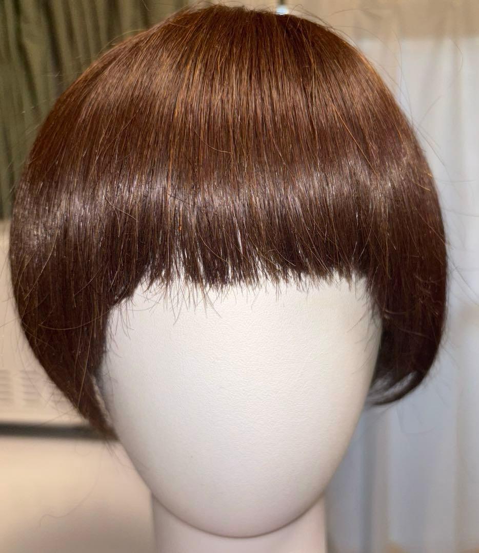 リネアストリア　天使のオリビアショート人毛MIX Mサイズ　チョコブラウン