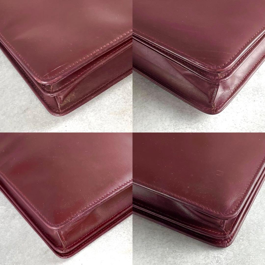 Cartier ビジネスバッグ マストライン ブリーフケース ボルドー レザー