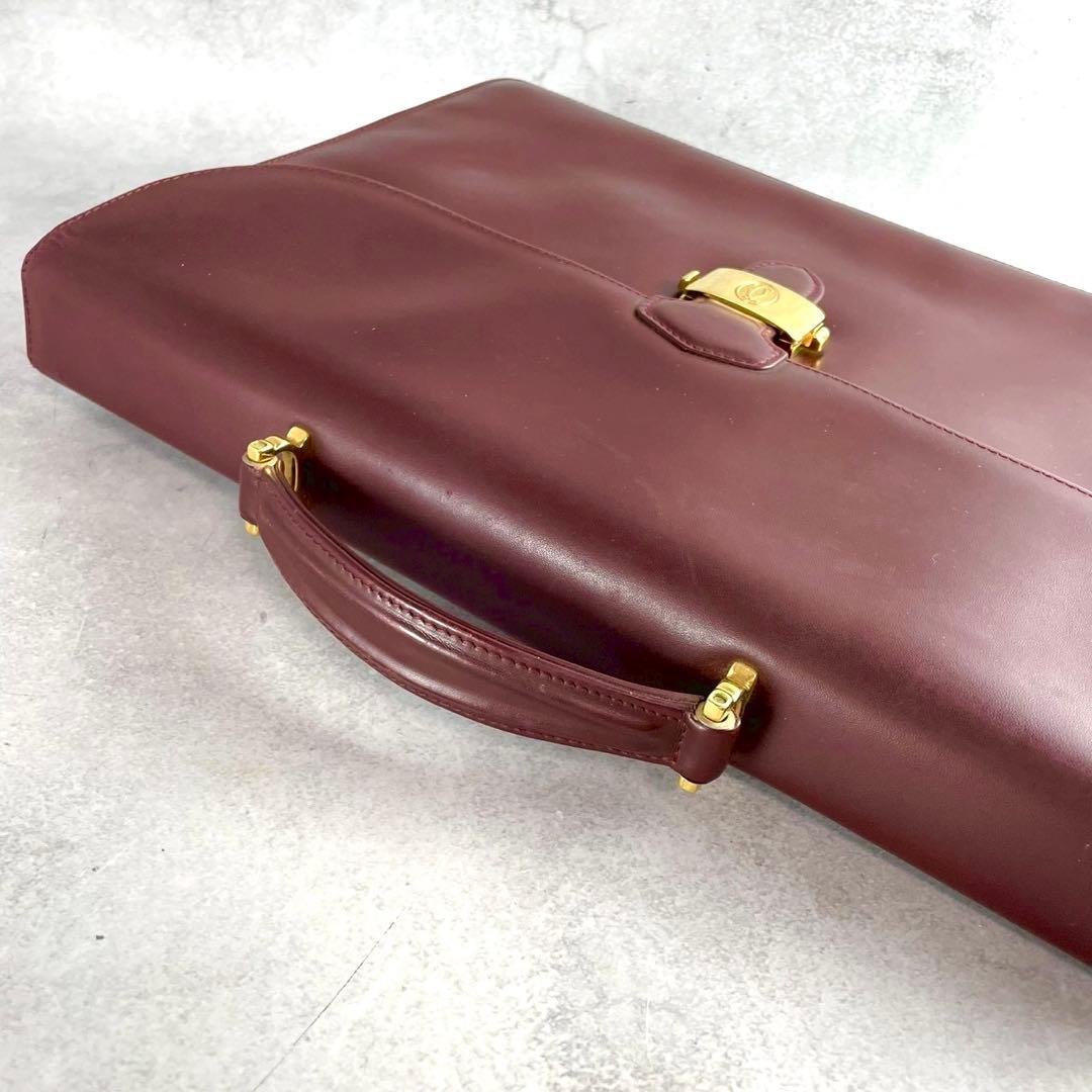 Cartier ビジネスバッグ マストライン ブリーフケース ボルドー レザー