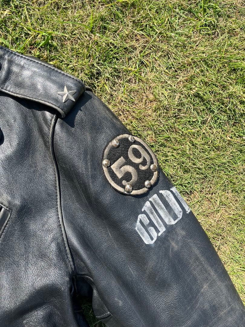 ダブルレザージャケット　ライダース　Blanded garments