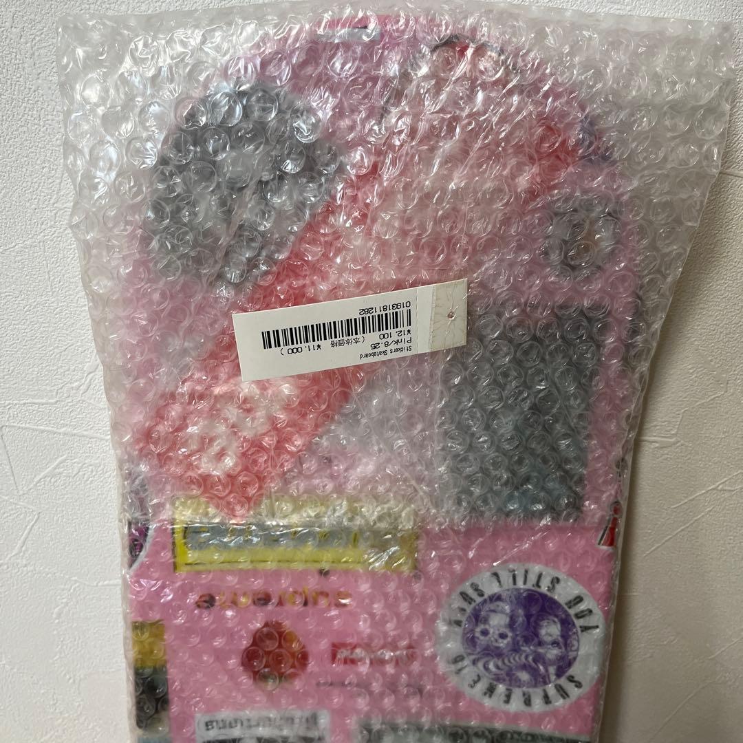 【最終価格】未使用Supreme スケートボードデッキ ピンク　ステッカー