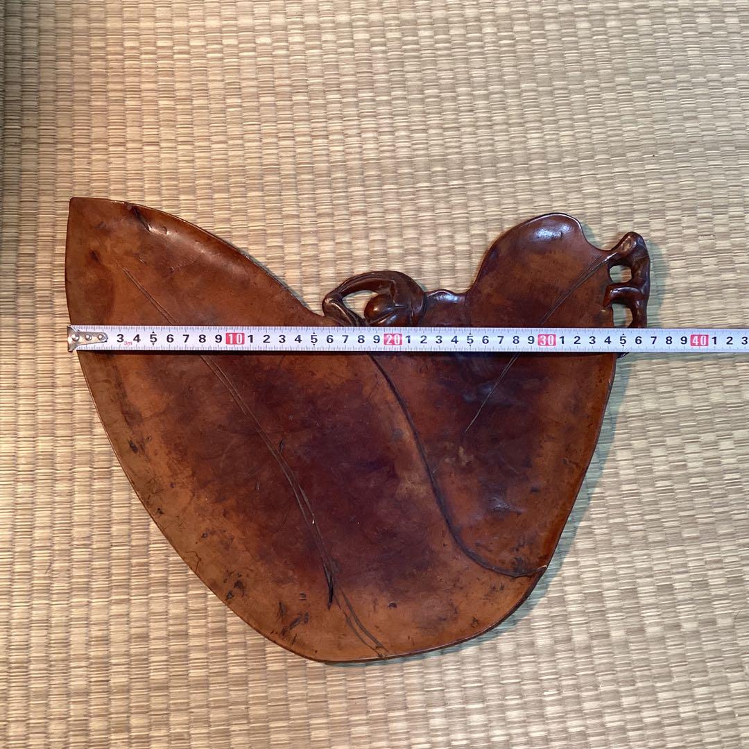 煎茶葉盆　②　　煎茶道松材葉盆