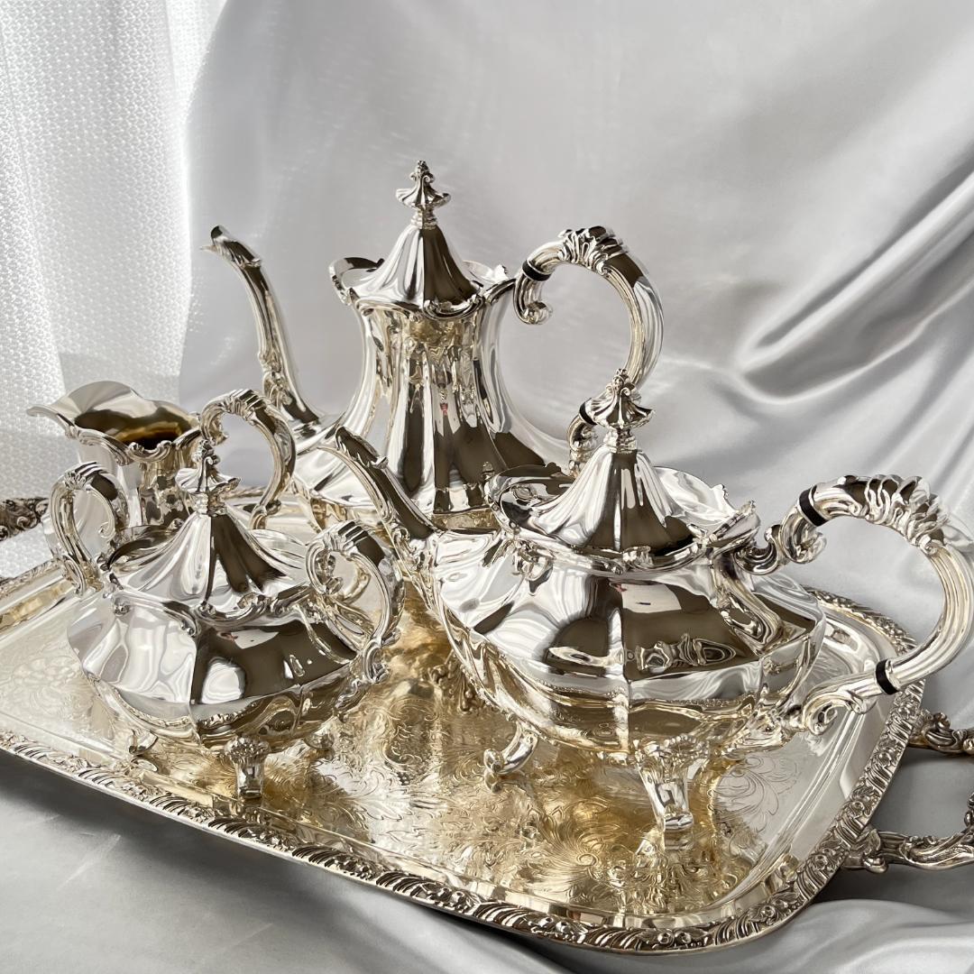 【Reed & Barton】Victorian ティーサービス 4点　優美！！