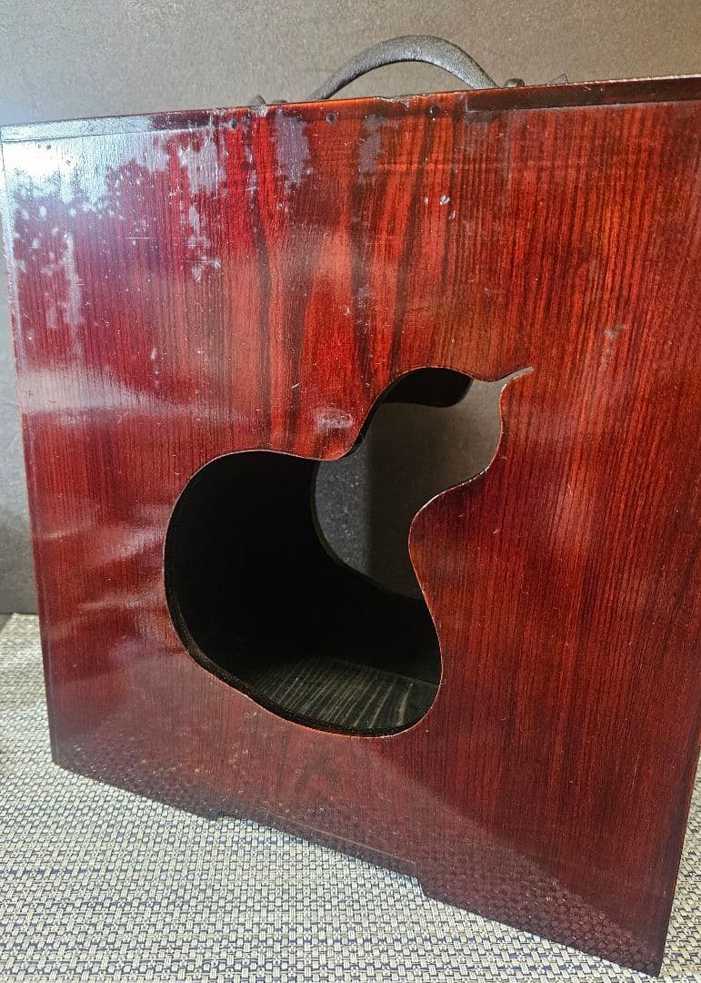 明治時代　木製　弁当箱　野点　野点弁当箱 鉄製手提げ　三段重ね　5箱仕立　茶道具