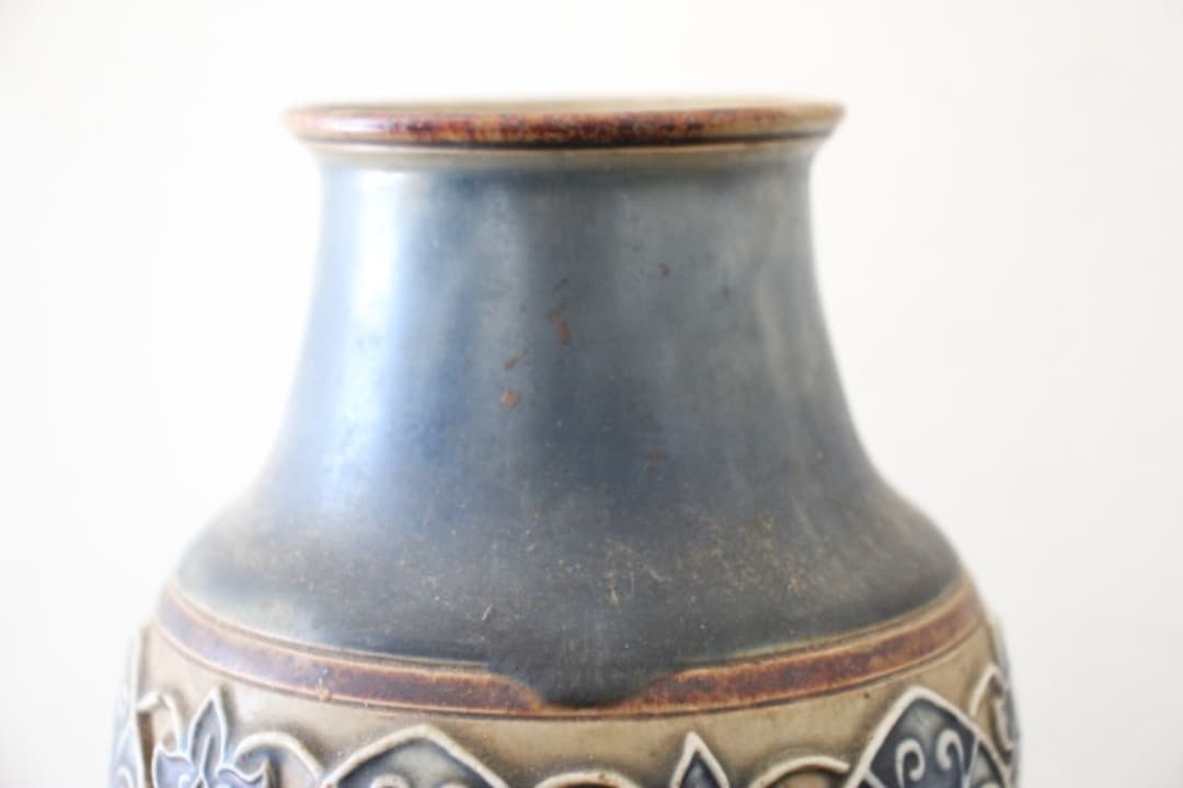 アンティーク　ロイヤルドルトン　アール・ヌーヴォー　花瓶　フラワーベース