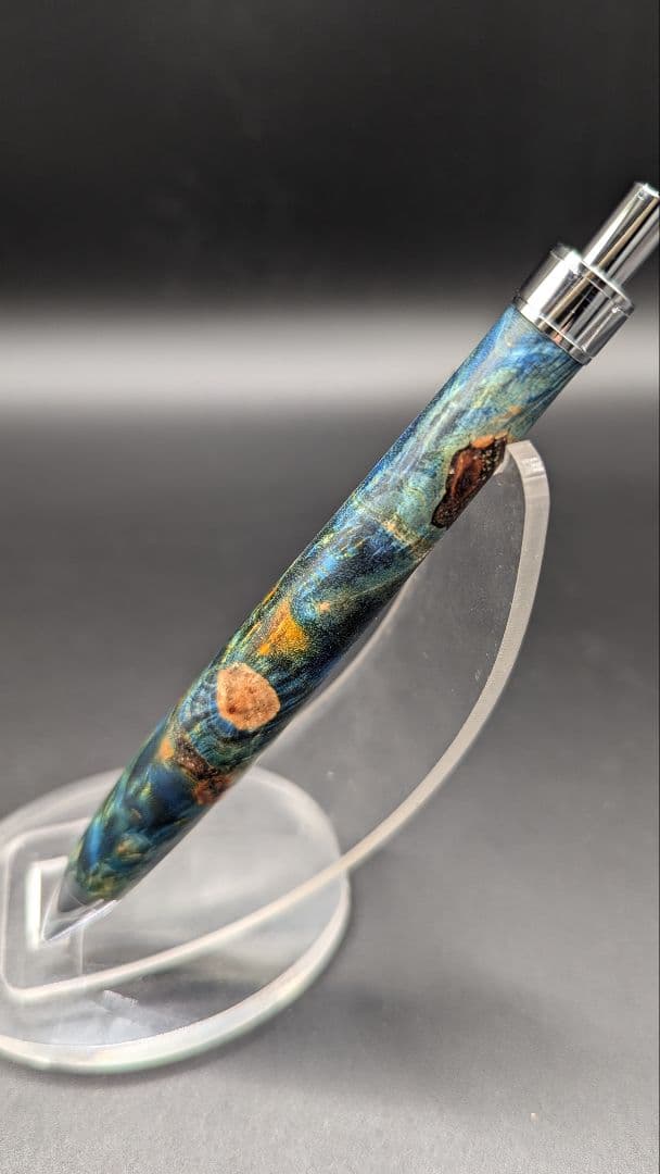 259ペン工房翌檜　スタビライズドウッドバーチバール　木軸シャーペン　ボールペン