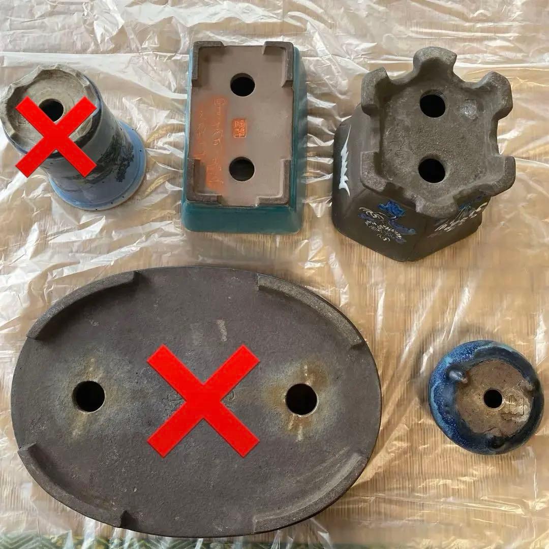 陶翠　緑寿庵　盆栽鉢　小品盆栽鉢　(B)〜(D) (A13・14・15)