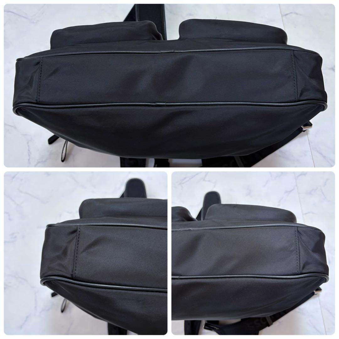 美品 HUGO BOSS ビジネスバッグ ブリーフケース 2WAY ナイロン 黒