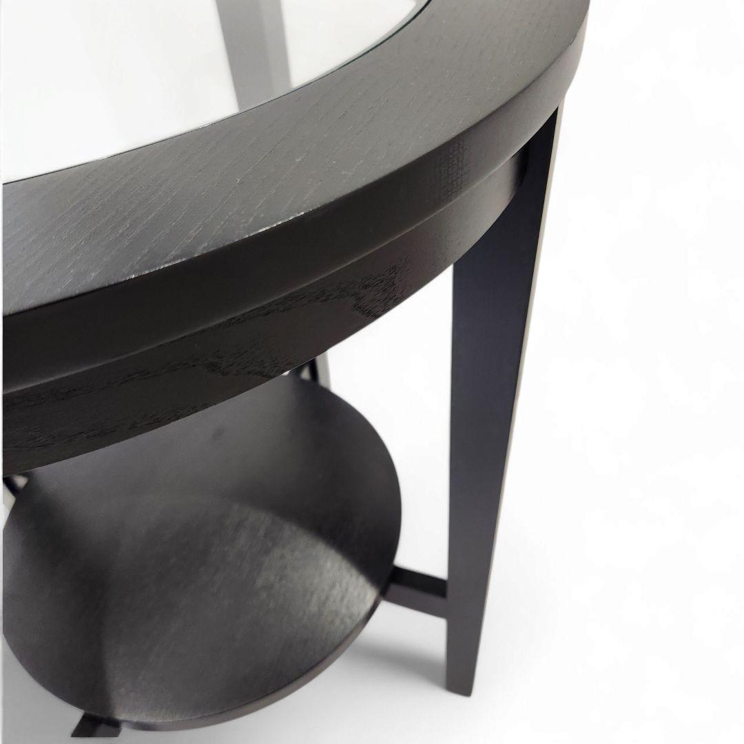 IKEA イケア マルムスタ サイドテーブル 丸型 ガラストップ 廃盤 美品