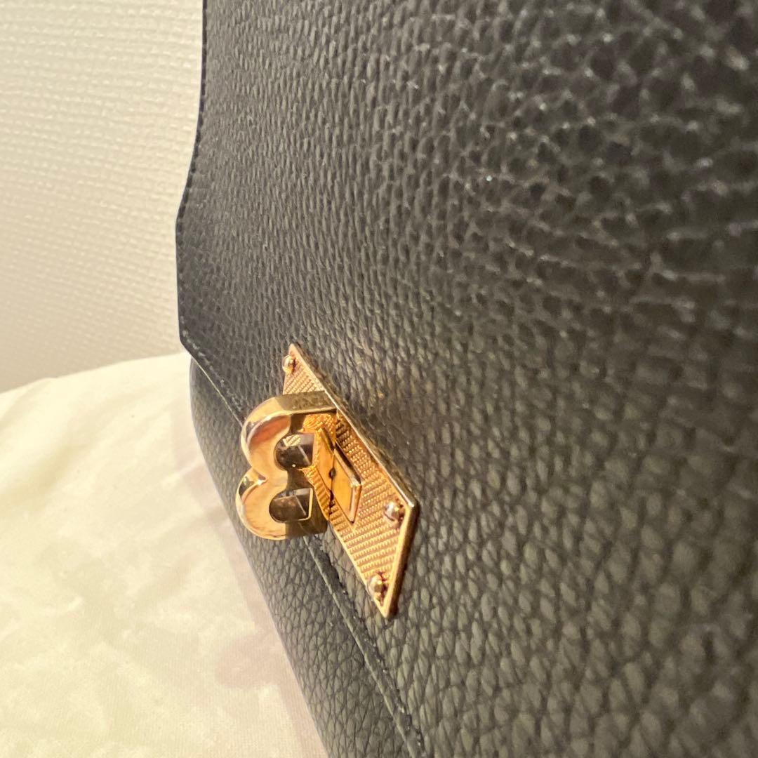 BALLY 黒 レザー ショルダーバッグ