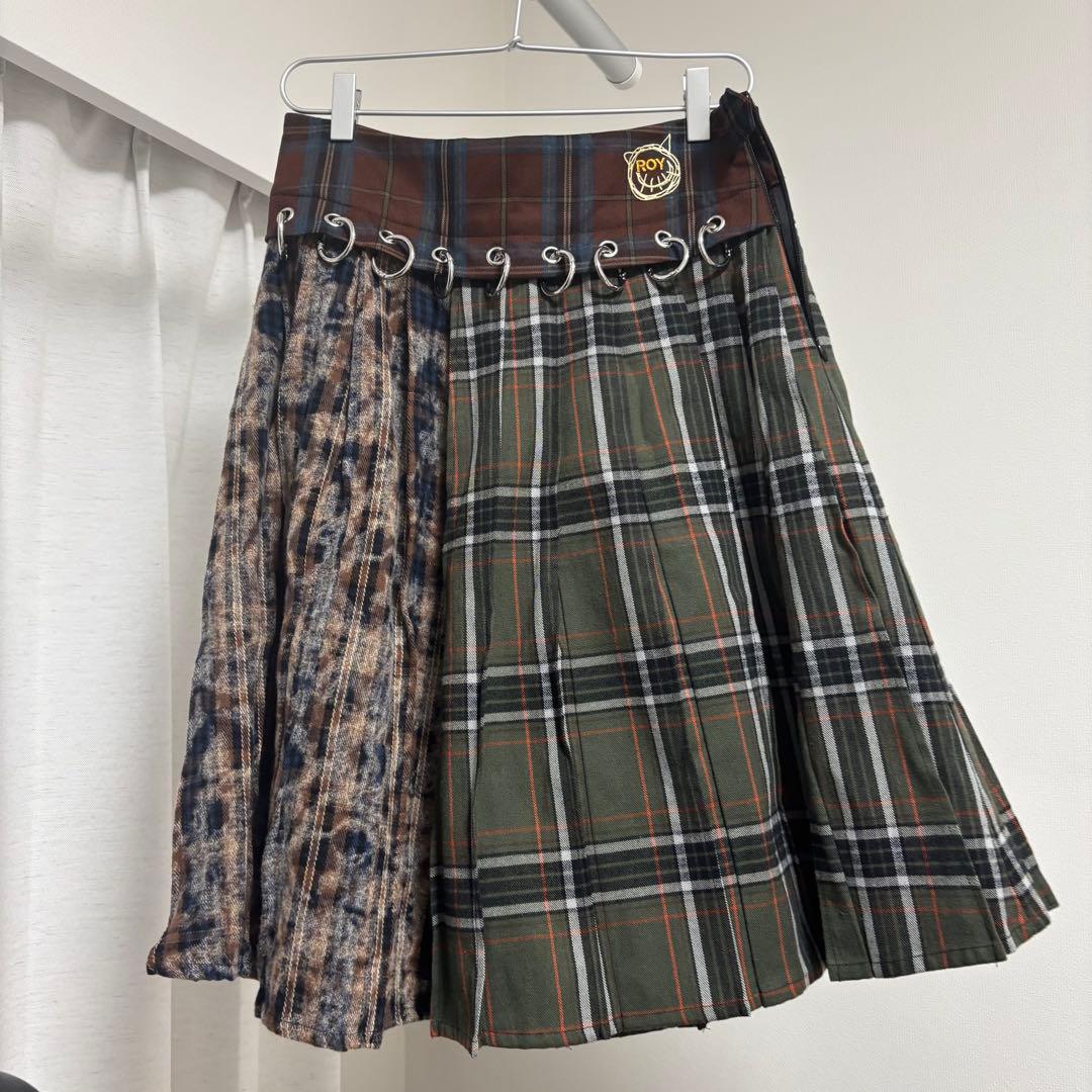 ROY reflect overjoy プリーツチェックスカート
