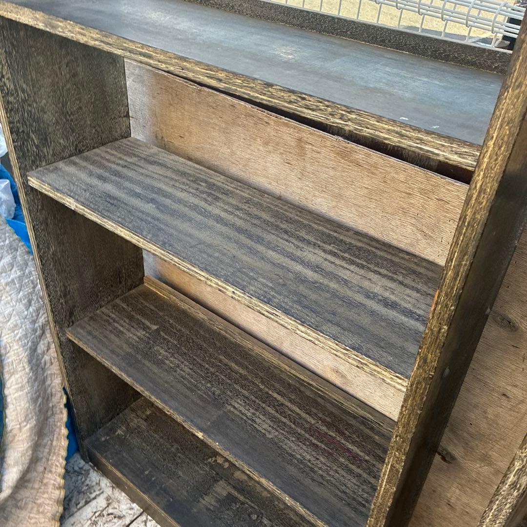 ビンテージ本棚 ビンテージ家具 昭和レトロ木製本棚 3セット