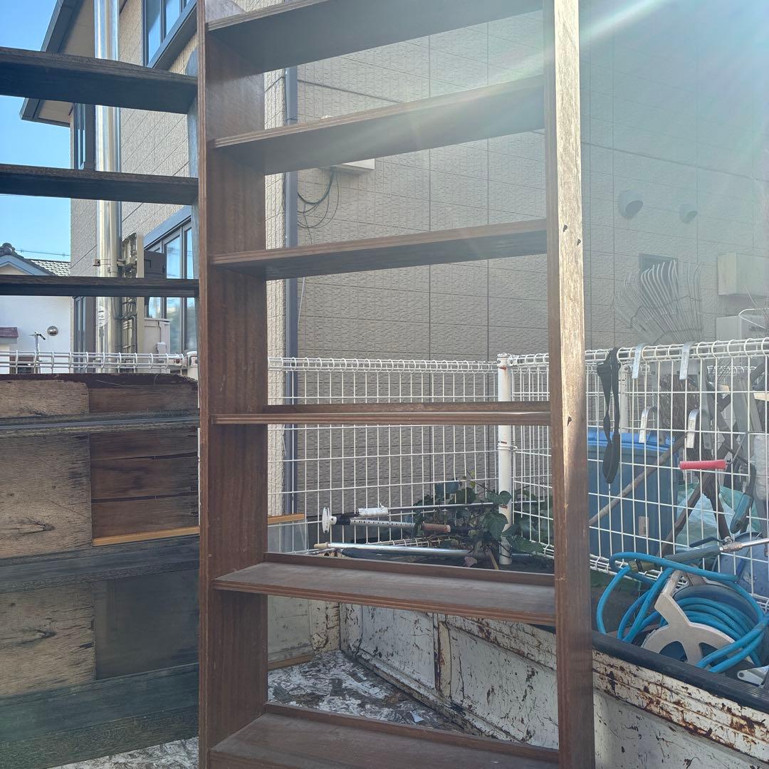 ビンテージ本棚 ビンテージ家具 昭和レトロ木製本棚 3セット