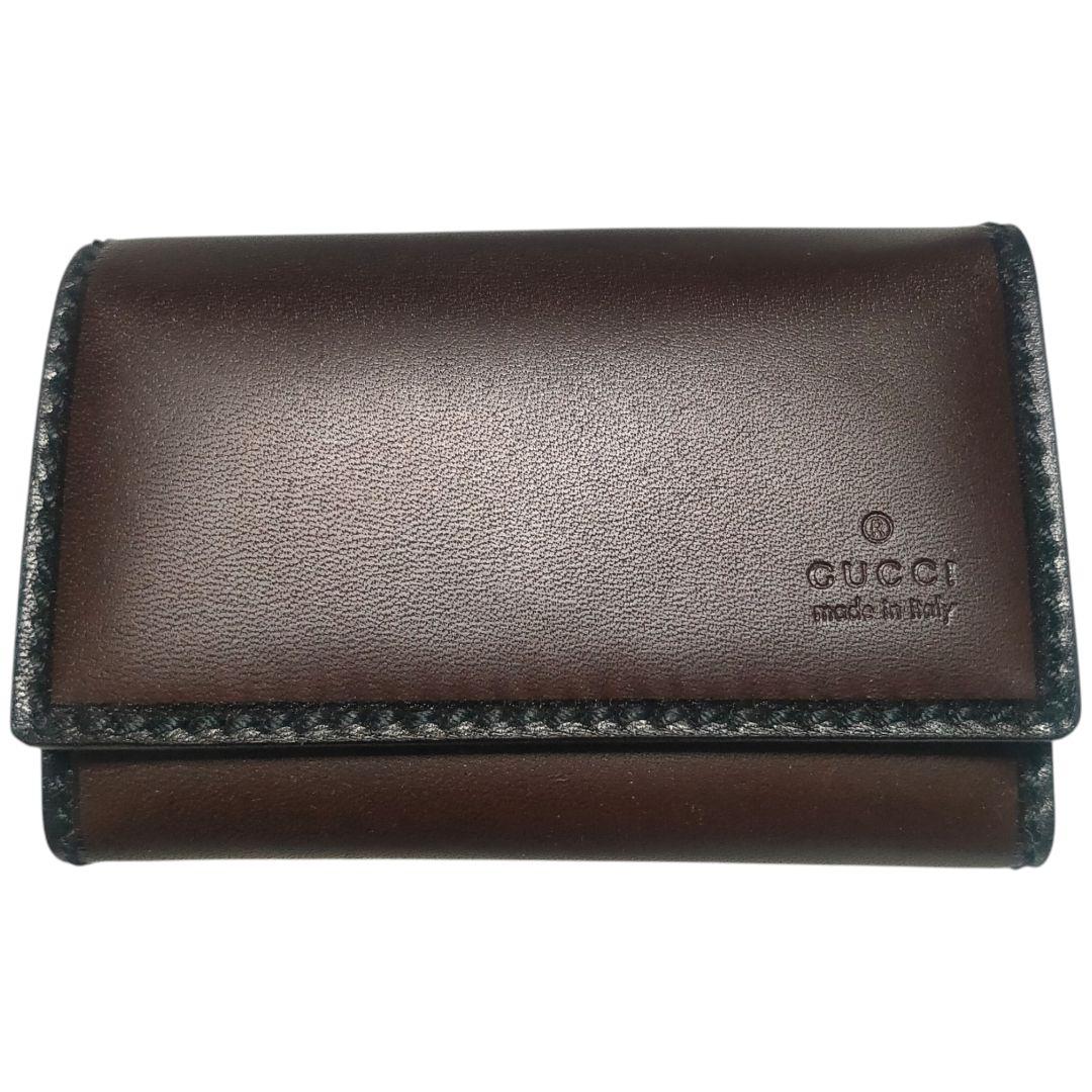 GUCCI レザーキーケース ブラウン E1610 新品未使用