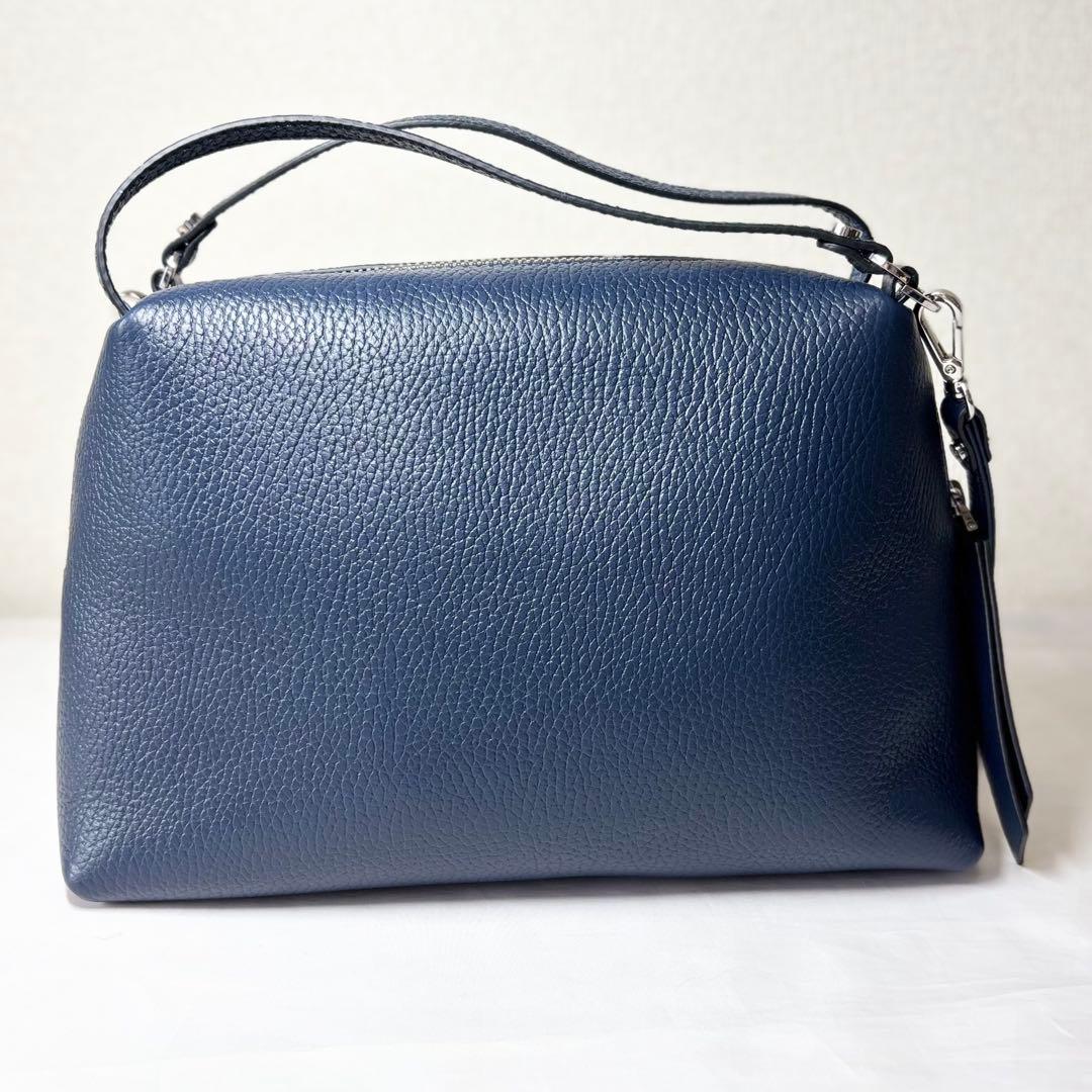 【未使用】　ジャンニキャリーニ　アリファM 2way ショルダーバッグ　ネイビー