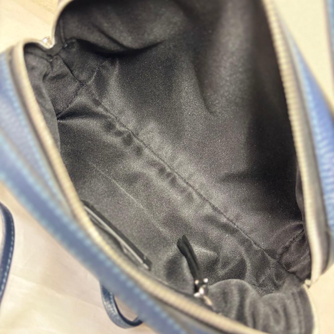 【未使用】　ジャンニキャリーニ　アリファM 2way ショルダーバッグ　ネイビー