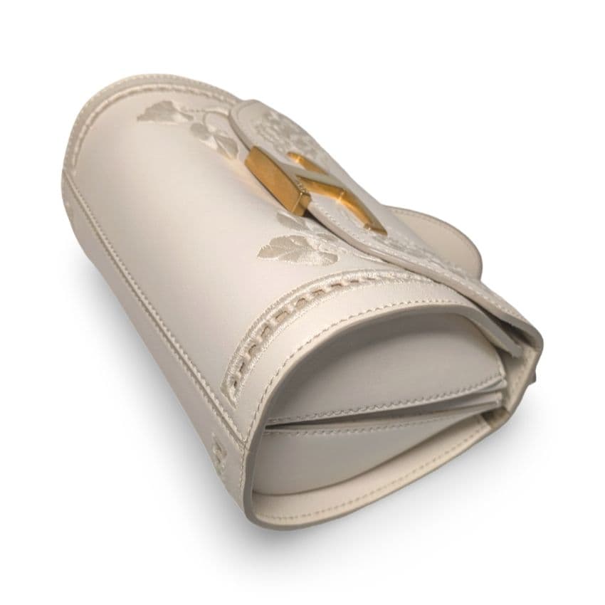 【極美品】TOD'Sトッズ Tタイムレス　アイボリー レザー ショルダーバッグ