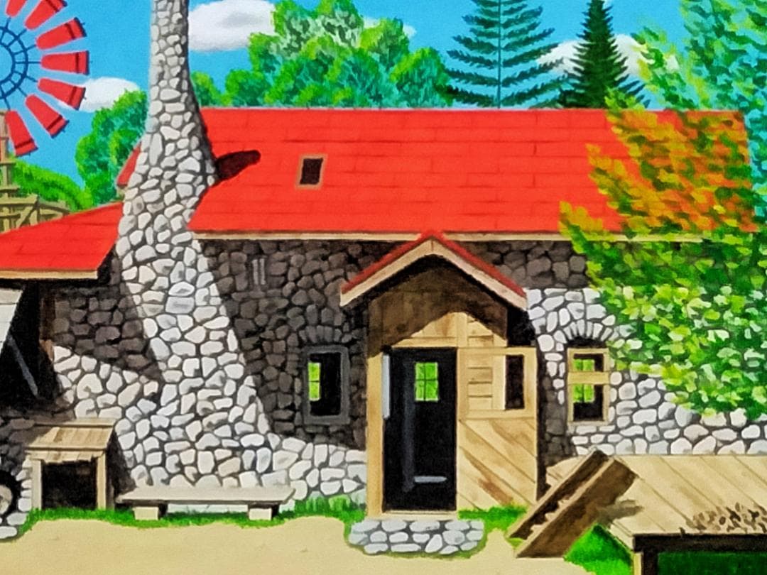 ★北の国から「吾郎の造った石の家」Ⅱ・肉筆油彩画・F6キャンバス