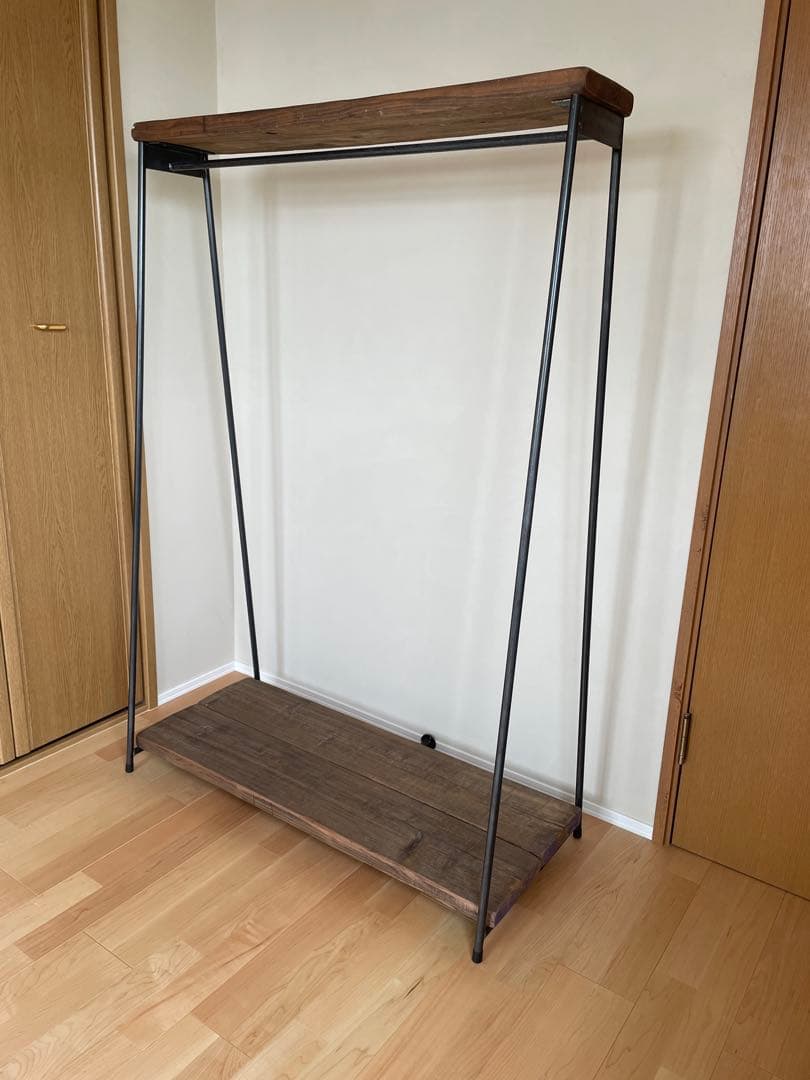 アイアン×木製ハンガーラック