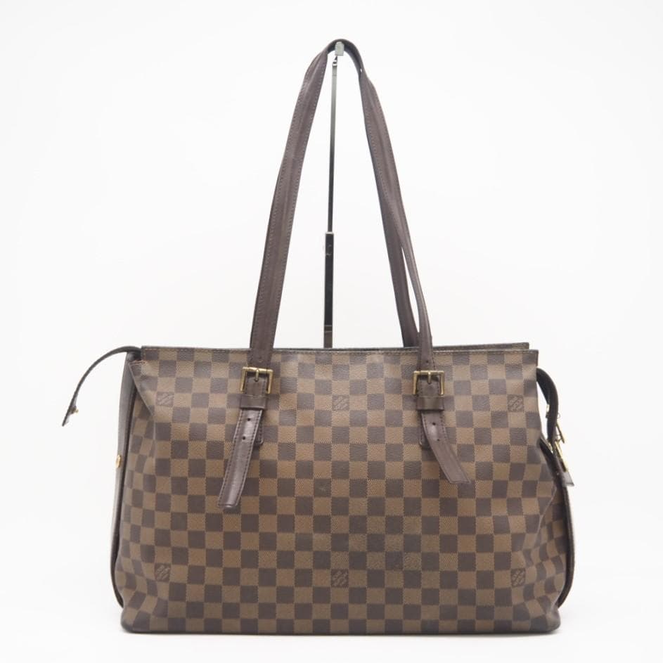 LOUIS VUITTON トートバッグ ダミエ エベヌ チェルシー ブラウン