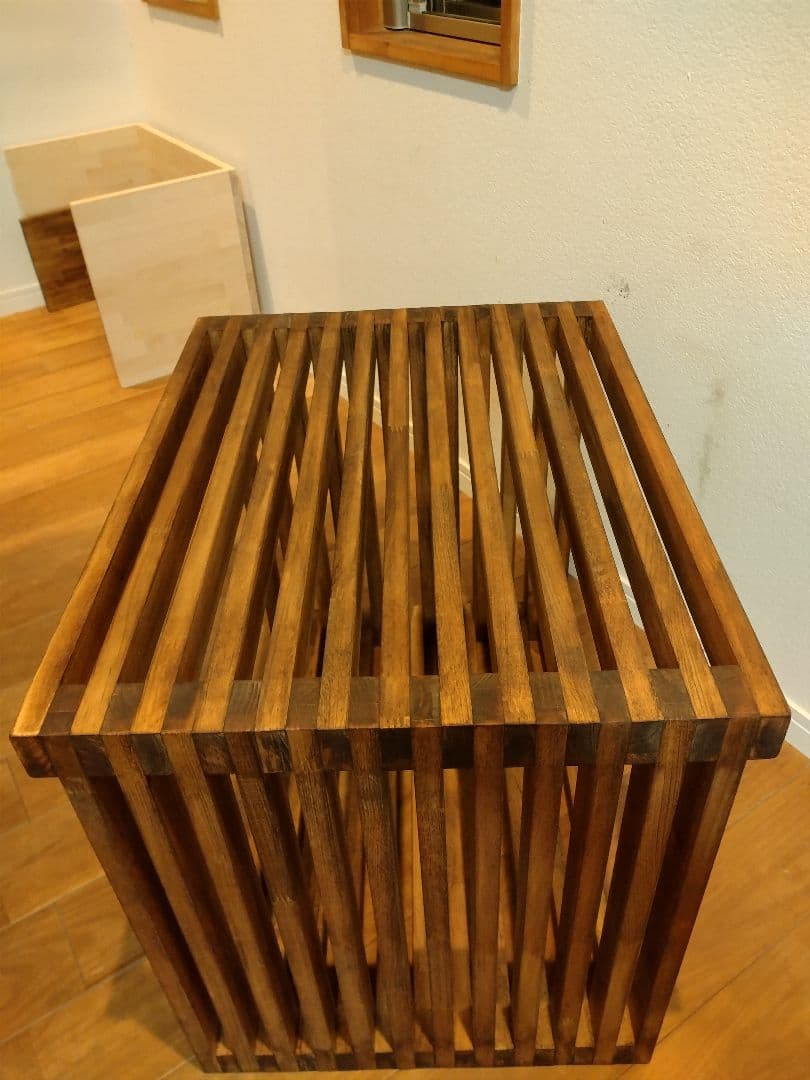 木製　ハンドメイド　オーダー　ロの字　棚　シェルフ　水槽台　アクアラック　金魚