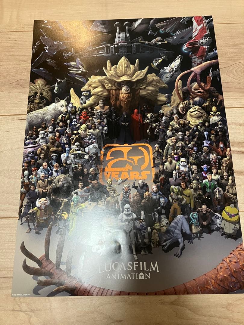 スターウォーズ ルーカスフィルムアニメーション 20周年ポスター