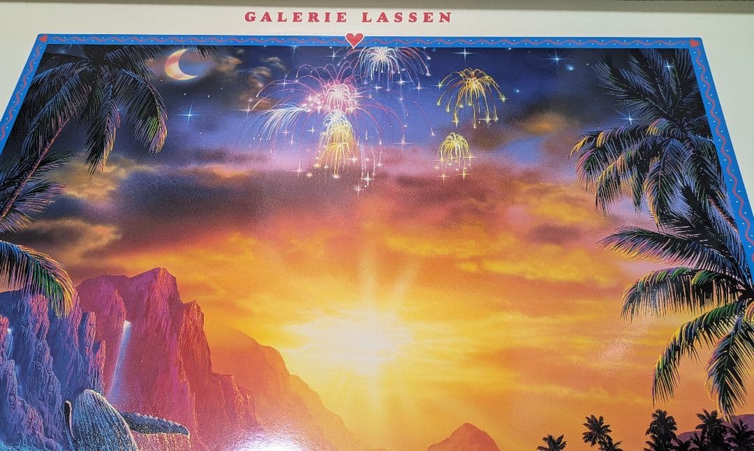 ラッセンXディズニー 「シーサイド・ロマンス」アートポスター　USA