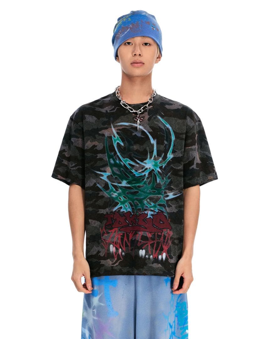 トップス 25AW sankuanz BUMPY GRAFFITI TEE GR8