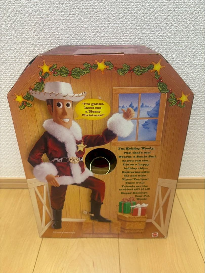 トイストーリー　ウッディ　クリスマス　サンタ　トーキング　フィギュア