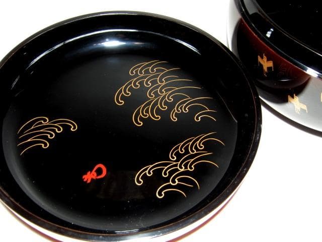 千家十職 塗師 中村宗哲 波千鳥喰籠 裏千家十四代 淡々斎花押　　　　e143