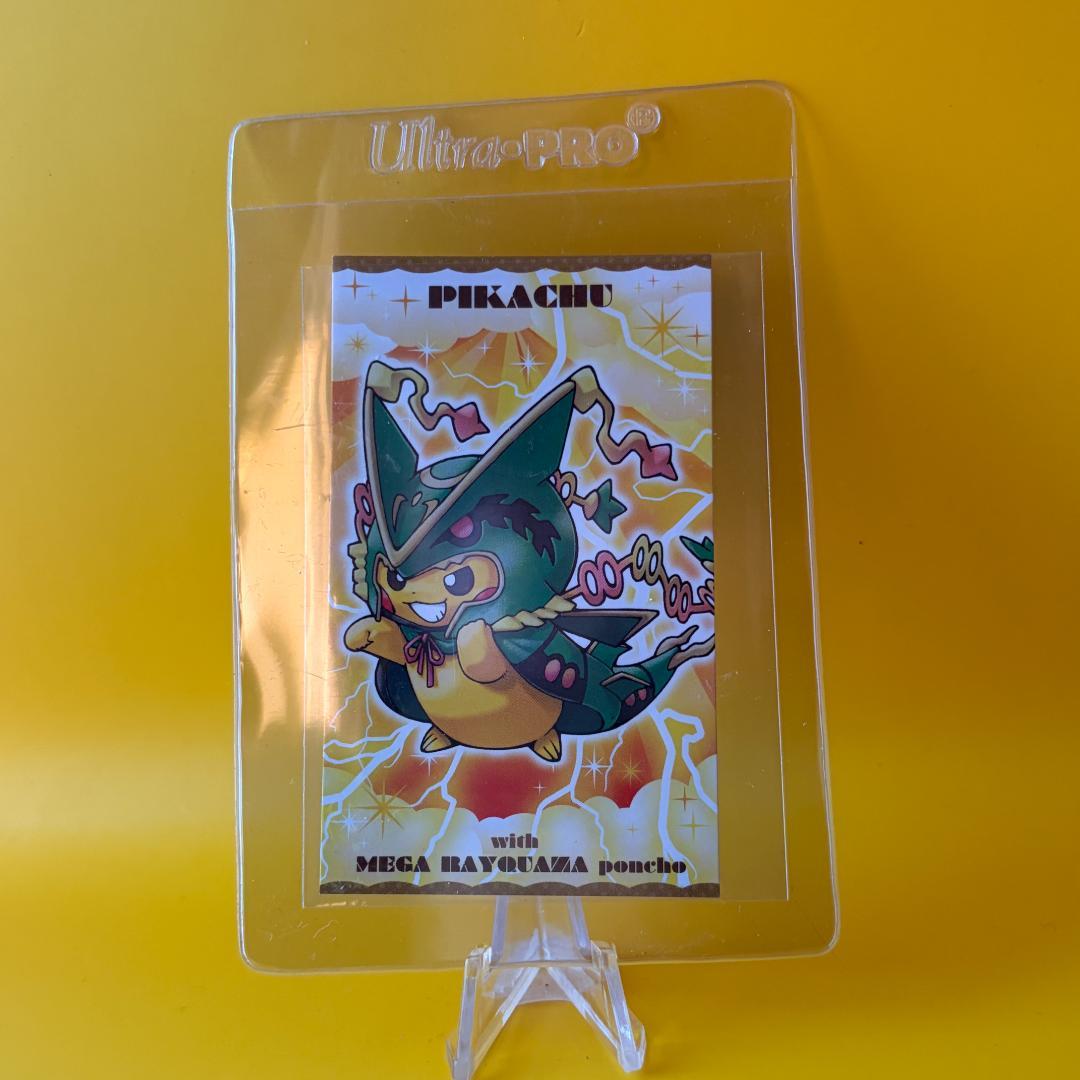 激レア ポンチョ ピカチュウ 名刺 カード メガレックウザ 限定 非売品