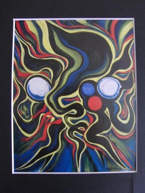 岡本太郎、『二人』、希少な額装用画集より、新品額装付、巨匠、有名画家