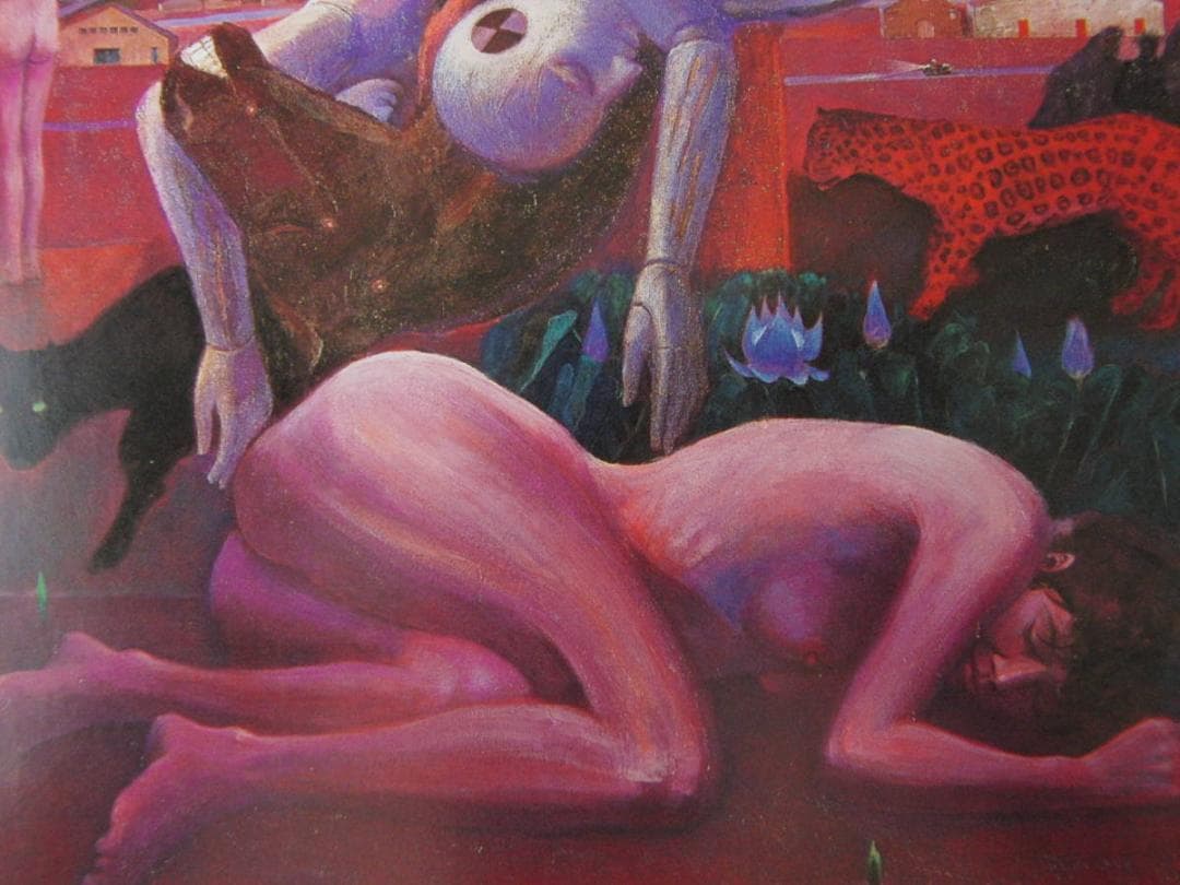 石井武夫、【早暁】、希少な額装用画集より、新品額装付